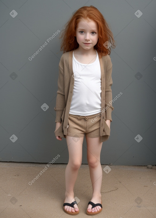 Spanish child female with  ginger hair