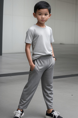 Singaporean child boy with  gray hair