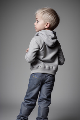 Canadian infant boy with  gray hair