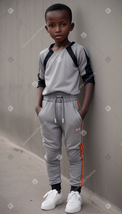 Malian child boy with  gray hair