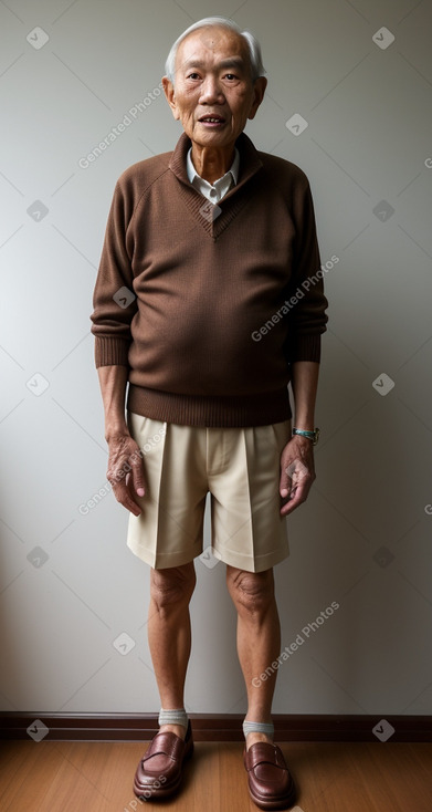 Singaporean elderly male with  brown hair