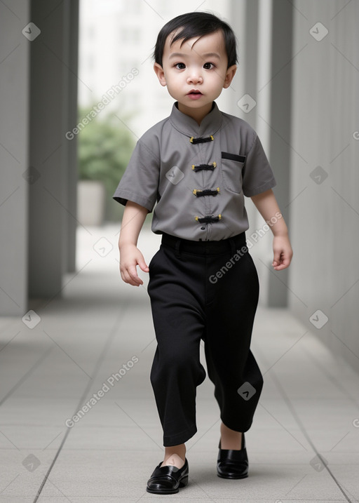 Chinese infant boy with  gray hair