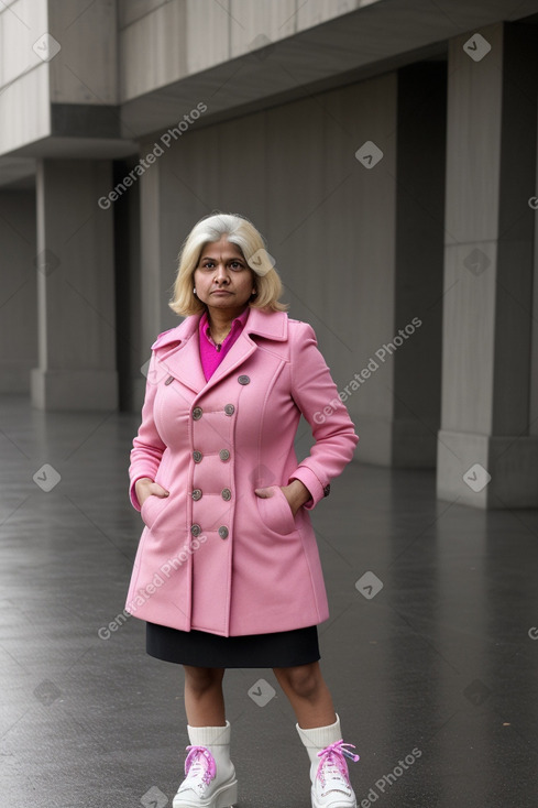 Indian middle-aged female with  blonde hair