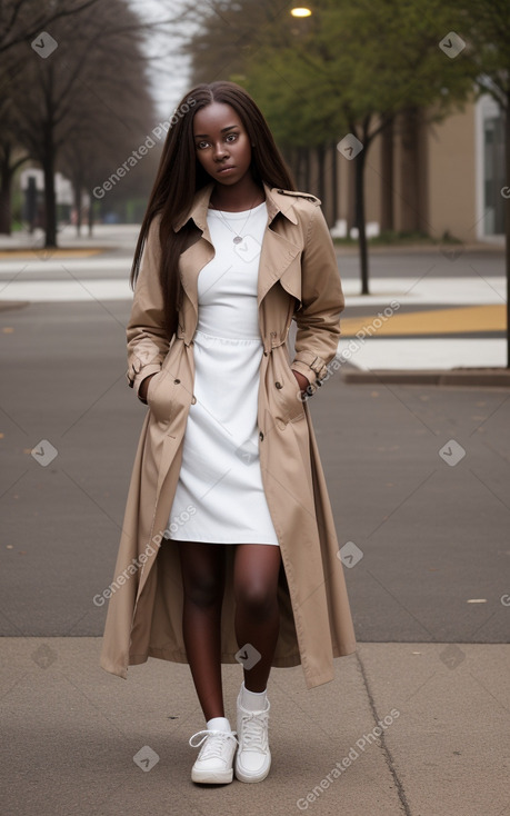 Zambian young adult female with  brown hair