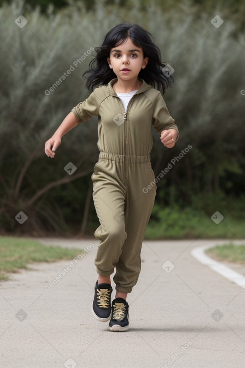 Child female with  black hair