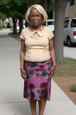 African american elderly female with  blonde hair