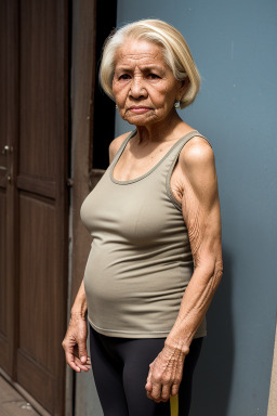 Bolivian elderly female with  blonde hair