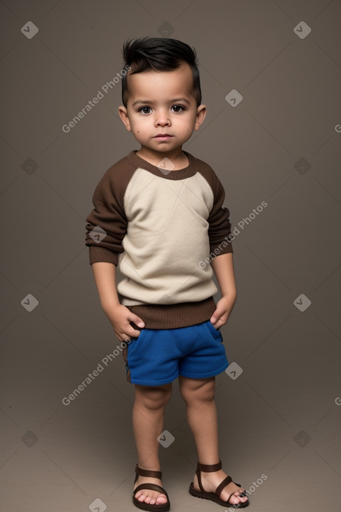 Nicaraguan infant boy with  brown hair