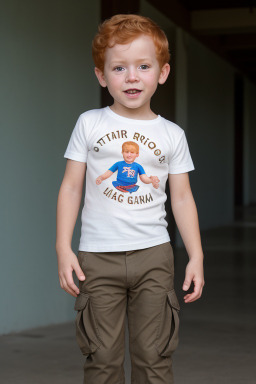 Costa rican infant boy with  ginger hair