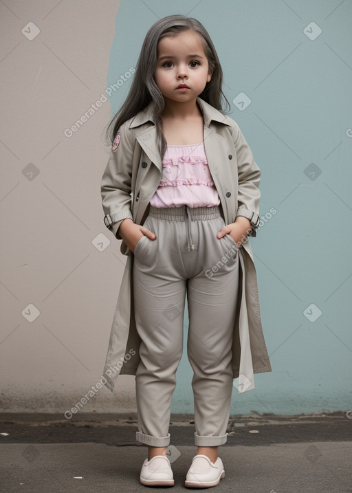 Costa rican infant girl with  gray hair