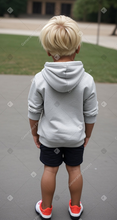 Indian infant boy with  blonde hair