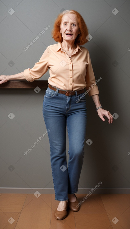 Spanish elderly female with  ginger hair