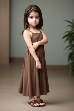 Iranian infant girl with  brown hair