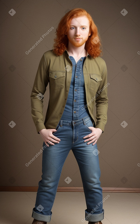 Saudi arabian young adult male with  ginger hair