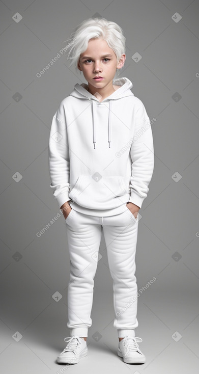 Danish child boy with  white hair