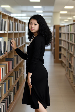 Singaporean teenager female with  black hair