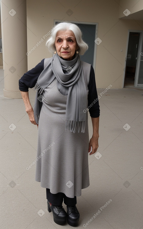 Lebanese elderly female with  gray hair