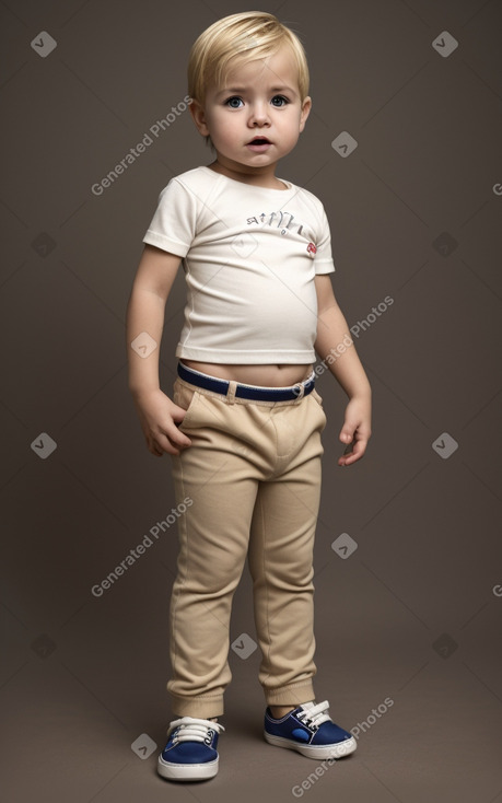 Paraguayan infant boy with  blonde hair