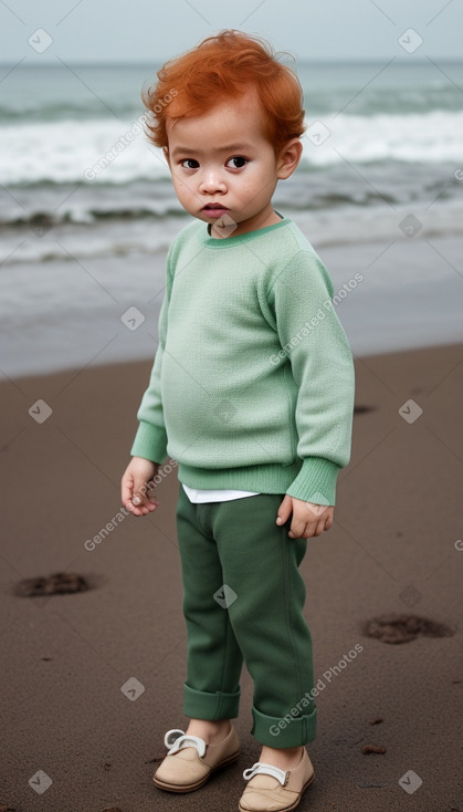 Indonesian infant boy with  ginger hair