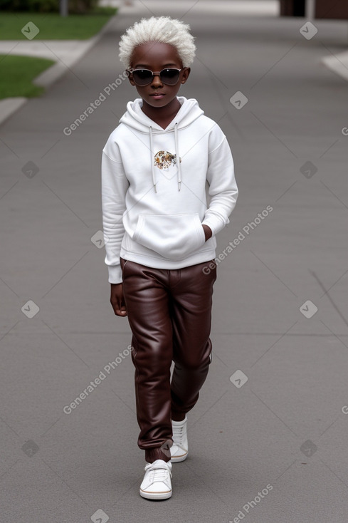 Child male with  white hair