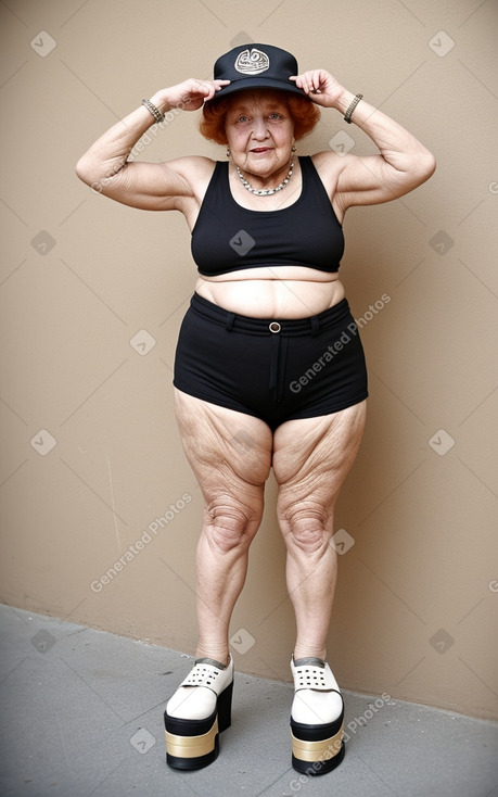 Libyan elderly female with  ginger hair