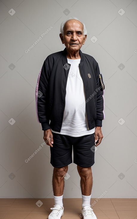 Sri lankan elderly male with  black hair