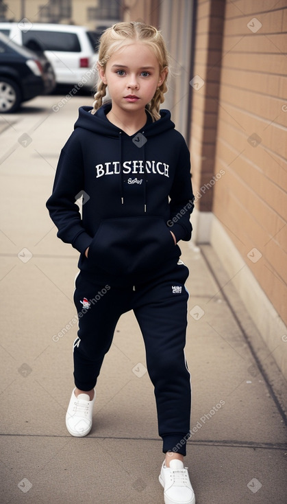 British child girl with  blonde hair