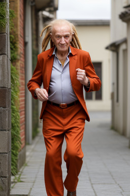 Albanian elderly male with  ginger hair