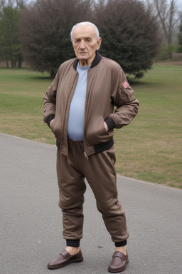 Serbian elderly male with  brown hair