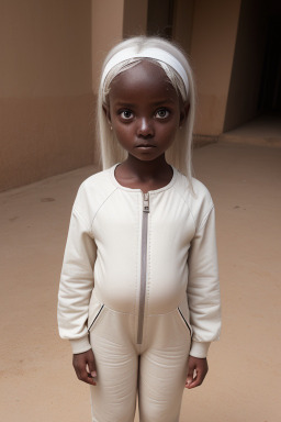 Sudanese child girl with  white hair