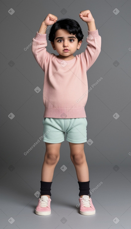 Qatari infant boy with  black hair