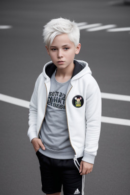 Belgian child boy with  white hair