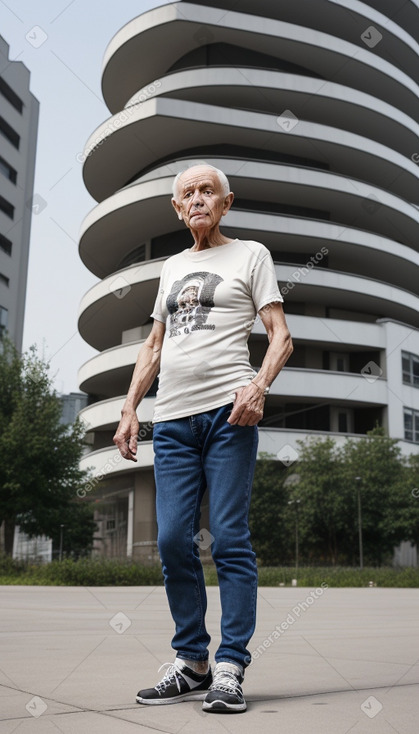 Russian elderly male with  black hair