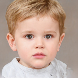 Natural Front-facing Child Short Hair Neutral Male with Blue Eyes images |  
