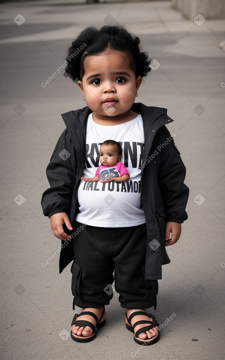 Dominican infant girl with  black hair