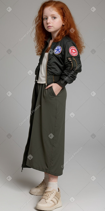 Israeli child female with  ginger hair