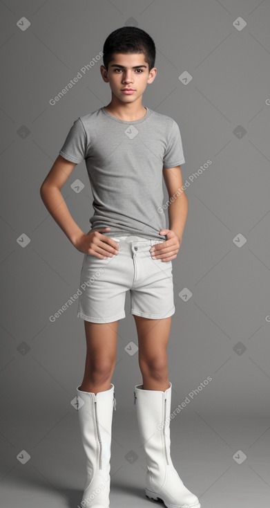 Venezuelan teenager boy with  white hair