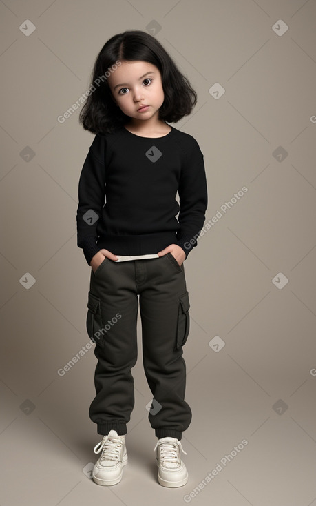 South african infant girl with  black hair