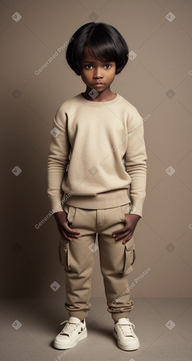 African child boy with  black hair