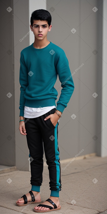 Tunisian teenager boy with  black hair