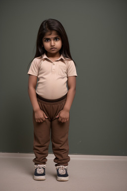 Indian infant girl with  brown hair