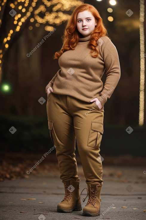 Romanian young adult female with  ginger hair