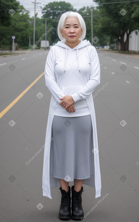 Vietnamese 45 years female with  white hair