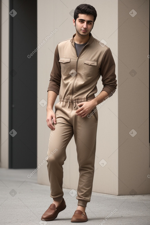 Lebanese young adult male with  brown hair