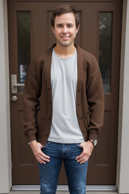 American adult male with  brown hair