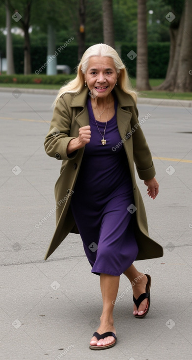 Venezuelan elderly female with  blonde hair