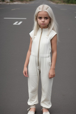 Child female with  white hair