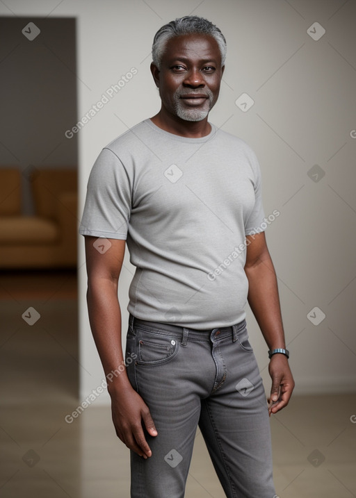 Ghanaian middle-aged male with  gray hair