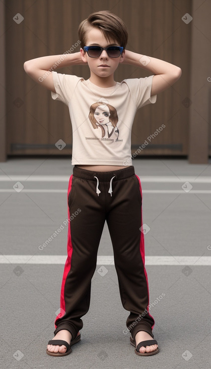 Polish child boy with  brown hair