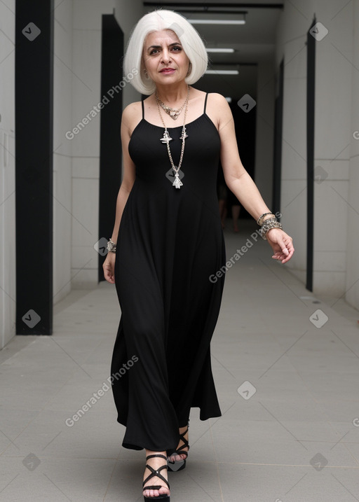 Yemeni middle-aged female with  white hair